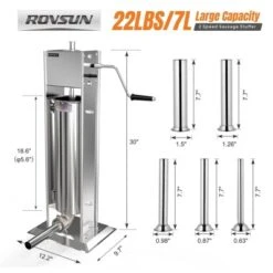 ROVSUN 15LBS/7L Manual Sausage Stuffer With Two Speed & 5 Stuffing Tubes For Commercial And Home -Kitchen Appliances GUEST 494b2a2f 17ca 4b2e a10d bbe9c0dc2cda