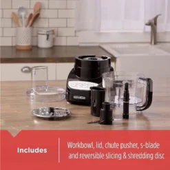 Black & Decker BLACK+DECKER Food Processor And Vegetable Chopper, Stainless Steel Blade, 8-Cup Capacity, Attachments To Grate, Shred, Slice, Mince, Grind, And Puree -Kitchen Appliances GUEST 49e50393 8c92 4223 b47d dd90979b2ced