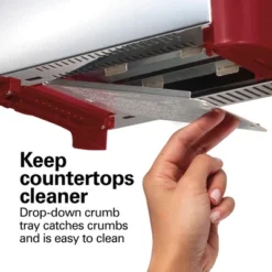 Hamilton Beach 2 Slice Metal Toaster 22623V: Retro Bread Toaster, Red, 750W, Compact Kitchen Appliance -Kitchen Appliances GUEST 4aa12725 8d38 4cd4 b8dc 85e59a4b21eb