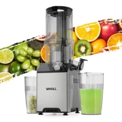 Whall Cold Press Slow Masticating Juicer – 4" Extra Large Feed Chute, Auto-Reverse, Dual-Speed For Soft/Hard Fruits, 180W -Kitchen Appliances GUEST 4b087134 7da0 4346 b99d cd74291997ec