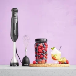 Vitamix 2-Speed Hand Immersion Blender Bundle With Whisk And Jar Black: Stainless Steel, 350W, Hand Held, Food Processor