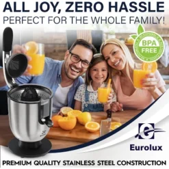 Eurolux 160W Premium Electric Stainless Steel Citrus Juicer, Quiet, Dishwasher-Safe, Pulp Control -Kitchen Appliances GUEST 4c15b494 30ff 409a 88b6 7caf6b99bcdb