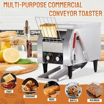 Winado 11.2 In. 1300W 110V Commercial Conveyor Toaster With 150 Slices/Hour 3 Winado 11.2 In. 1300W 110V Commercial Conveyor Toaster With 150 Slices/Hour - Image 3