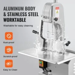 VEVOR Commercial Electric Meat Bandsaw, 650W Stainless Steel Countertop Meat Sawing Machine, Workbench 12.4" X 18.1", Silver 12 VEVOR Commercial Electric Meat Bandsaw, 650W Stainless Steel Countertop Meat Sawing Machine, Workbench 12.4" X 18.1", Silver -Kitchen Appliances GUEST 4fb802ad 613f 4e71 a2b5 4766027f0dbd