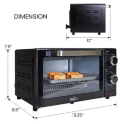 Total Chef 4-Slice Toaster Oven 1000W 12 Total Chef 4-Slice Toaster Oven 1000W -Kitchen Appliances GUEST 5020c5f2 8d75 409c 8725 ba56b0f8068f