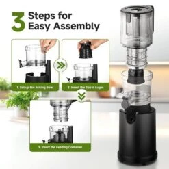 Masticating Juicer, 5.2 In Feed Chute For Whole Fruits &Vegetables,200W Slow Cold Press Juicer, 7-Stage Masticating,Dual Anti-Clog Filters,BPA Free -Kitchen Appliances GUEST 50fb7e5a d1db 4c84 a024 b4afb8f6ba5f