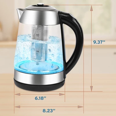 NELO Electric Kettle With Removable Tea Infuser, 7 Temperature Presets, Digital Display, LED Indicator Lights, BPA-Free, 1.7 Liters 7 NELO Electric Kettle With Removable Tea Infuser, 7 Temperature Presets, Digital Display, LED Indicator Lights, BPA-Free, 1.7 Liters - Image 7