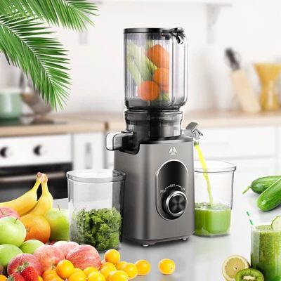Masticating Juicer With 4.35 In Large Caliber For Whole Fruits &Vegetables, 50RPM Slow Cold Press Juicer, Reverse Function, BPA Free, 8-stage Spiral 7 Masticating Juicer With 4.35 In Large Caliber For Whole Fruits &Vegetables, 50RPM Slow Cold Press Juicer, Reverse Function, BPA Free, 8-stage Spiral - Image 7