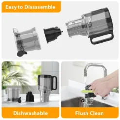 Aeitto Mega4 Slow Juicer Machines, 4.9" Extra Large Feed Chute For Whole Fruits And Vegetables -Kitchen Appliances GUEST 53454111 d9b3 469d 9e3c 5e16722f900b