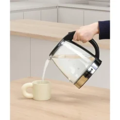 Emerald 1.8L Clear Glass Electric Kettle, Break Resistant, Rapid Boil, 1100W -Kitchen Appliances GUEST 53898394 0354 41a9 9ad5 4dffedc77414