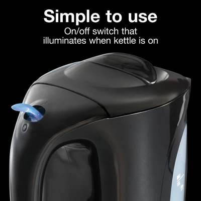 Proctor Silex 1 Liter Kettle Black K2071G: Electric Water & Tea Kettle, 1000W, Plastic Handle & Lid, Hand Wash, 1-Year Warranty 5 Proctor Silex 1 Liter Kettle Black K2071G: Electric Water & Tea Kettle, 1000W, Plastic Handle & Lid, Hand Wash, 1-Year Warranty - Image 5