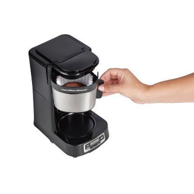 Hamilton Beach 5c Coffee Maker 46111: 5 Cup Drip Coffee Maker, Black, Electric, Dishwasher-Safe, Basket Filter, 700W 3 Hamilton Beach 5c Coffee Maker 46111: 5 Cup Drip Coffee Maker, Black, Electric, Dishwasher-Safe, Basket Filter, 700W - Image 3