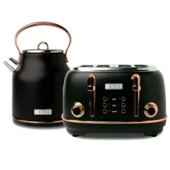 Haden Heritage 4 Slice Wide Slot Stainless Steel Toaster Bundled With 1.7 Liter Stainless Steel Electric Water Kettle, Black & Copper 11 Haden Heritage 4 Slice Wide Slot Stainless Steel Toaster Bundled With 1.7 Liter Stainless Steel Electric Water Kettle, Black & Copper -Kitchen Appliances GUEST 57f7d156 4cd3 4399 a096 55180cfb99ad