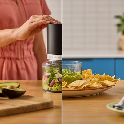 KitchenAid Go Cordless 3.5 Cup Top Down Chopper KTCR350BM - Battery Sold Separately, Stainless Steel Blade, Matte Black 2 KitchenAid Go Cordless 3.5 Cup Top Down Chopper KTCR350BM - Battery Sold Separately, Stainless Steel Blade, Matte Black - Image 2