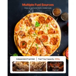 VEVOR Pizza Oven Outdoor, 12" Pellet Pizza Oven, Portable Pizza-Stove With Built-in Thermometer, Wood Fired Stainless Steel Pizza-Maker, Silver -Kitchen Appliances GUEST 5a445d35 7ef7 4ff1 a3e7 c4def7da1eae