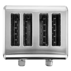 MegaChef 4 Slice Stainless Steel Toaster - Silver: 1800W, Automatic Shut-Off, Reheat & Defrost, Bagel Function, 90-Day Warranty -Kitchen Appliances GUEST 5cb2c0f0 0ff2 4f3e 85e0 dcbdb5989a4f
