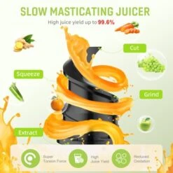 SUGIFT Cold Press Juicer – Compact Masticating Juicer Machine With Quiet 180W Motor, Wide Feed Chute, Easy To Clean 18 SUGIFT Cold Press Juicer – Compact Masticating Juicer Machine With Quiet 180W Motor, Wide Feed Chute, Easy To Clean -Kitchen Appliances GUEST 5d27ccb2 43d5 45d2 a294 66fea156fed1