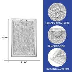 Nispira Replacement Microwave Range Hood Grease Filter Compatible With Frigidaire 5304464105, 4 Filters