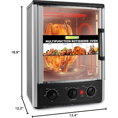 NutriChef Vertical Rotisserie Oven - Multi-Function Cooking With Bake, Roast & Rotisserie, 24+ Quarts, 1500W (AZPKRT97) 1 NutriChef Vertical Rotisserie Oven - Multi-Function Cooking With Bake, Roast & Rotisserie, 24+ Quarts, 1500W (AZPKRT97)