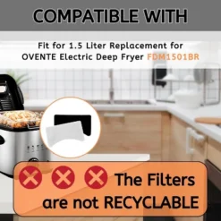 Nispira FDM1501BR Charcoal Oil Vapor Air Fryer Replacement Filters For OVENTE 1.5 Liter Electric Deep Fryer, 6 Packs 7 Nispira FDM1501BR Charcoal Oil Vapor Air Fryer Replacement Filters For OVENTE 1.5 Liter Electric Deep Fryer, 6 Packs -Kitchen Appliances GUEST 5df83cdb d337 4846 97a5 2fc40e52f784 1
