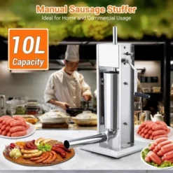 Garvee Sausage Stuffer, Manual 22Lbs/10L Sausage Maker Machine, Meat Stuffer With Dual Speed, Stainless Steel Sausage Filler With 4 Stuffing Tubes -Kitchen Appliances GUEST 5ebe1495 a0e9 467c b1cb ac040118936e