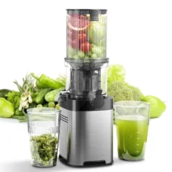 Masticating Juicer, 5.2-inch Feed Chute For Whole Fruits &Vegetables, Non-Clogging Slow Cold Press Juicer With Triple Strainers, Powerful 200W Motor 18 Masticating Juicer, 5.2-inch Feed Chute For Whole Fruits &Vegetables, Non-Clogging Slow Cold Press Juicer With Triple Strainers, Powerful 200W Motor -Kitchen Appliances GUEST 5fbf54d0 5ea1 4ee9 915a b312f3627374