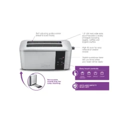 Salton Stainless Steel Countdown Long Slot Toaster 4 Slice With Extra Wide 1.5" Slots For Bagels, Waffles, Artisan Specialty Breads, 6 Shade Settings 10 Salton Stainless Steel Countdown Long Slot Toaster 4 Slice With Extra Wide 1.5" Slots For Bagels, Waffles, Artisan Specialty Breads, 6 Shade Settings -Kitchen Appliances GUEST 6023b97a 572c 4768 8c5b e8dd4a7cf26d