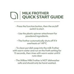 WILLOW Kitchen Milk Frother Black -Kitchen Appliances GUEST 60729e04 b191 4ac0 9017 72c9f1991f9a