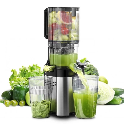 Masticating Juicer, 5.2-inch Feed Chute For Whole Fruits &Vegetables, Non-Clogging Slow Cold Press Juicer With Triple Strainers, Powerful 200W Motor 11 Masticating Juicer, 5.2-inch Feed Chute For Whole Fruits &Vegetables, Non-Clogging Slow Cold Press Juicer With Triple Strainers, Powerful 200W Motor - Image 11