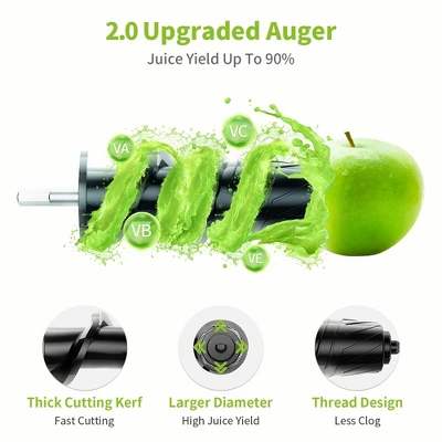 Aeitto Cold Press Juicer Powerful Slow Juicer, Juicer Machine, Dishwasher-Safe, BPA-Free,Large Capacity, High Juice Yield, Silver 1 Aeitto Cold Press Juicer Powerful Slow Juicer, Juicer Machine, Dishwasher-Safe, BPA-Free,Large Capacity, High Juice Yield, Silver