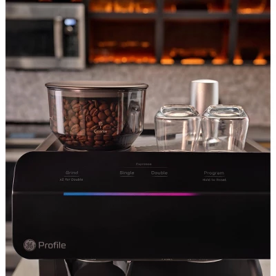 GE Profile Semi Automatic Stainless Steel Espresso Maker And Frother Black: Electric Coffee Machine, 1450W, 10 Cup Capacity 4 GE Profile Semi Automatic Stainless Steel Espresso Maker And Frother Black: Electric Coffee Machine, 1450W, 10 Cup Capacity - Image 4