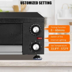 1100W Countertop Electric Pizza Oven,Stainless Steel Pizza Oven Maker With Timer & Removable Tray For Home, Kitchen & Restaurant -Kitchen Appliances GUEST 62dce2fd 89e2 4a2e 9752 1ea9f27891a3