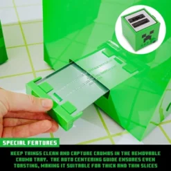Ukonic Minecraft Green Creeper 2-Slice Toaster With Imprint Feature -Kitchen Appliances GUEST 6386f0ce 47f7 4175 a9d0 131fcd4f1de8