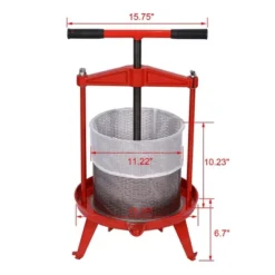 Fruit Manual Press Juices Press High Capacity 12 To 18 Pounds Juicer With Thick Stainless Steel T Basket, T-shaped Hand Shank For Orange, Grapes Red -Kitchen Appliances GUEST 65d26540 c8db 4114 996f 33fc49cbe3b7