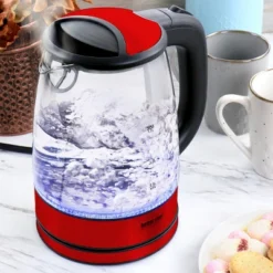Better Chef 1.7 Liter 360 Degree Glass Cordless Electric Kettle In Red -Kitchen Appliances GUEST 66d087a8 bd82 4462 918c 0d0b009f6ce1