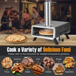Costway Outdoor Pizza Oven Wood Pellet Pizza Stove With 12" Round Rotatable Pizza Stone 14 Costway Outdoor Pizza Oven Wood Pellet Pizza Stove With 12" Round Rotatable Pizza Stone -Kitchen Appliances GUEST 6716a37f d7c1 4970 aba4 c65afb66e192