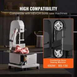 VEVOR Band Saw Blade, 51.2x0.63x0.02 Inch, 5 PCS/Pack Meat Bandsaw Blades For Replacement, Carbon Steel Blade, Meat Cutting, Silver -Kitchen Appliances GUEST 6795d5d7 6c75 4790 a7a0 20f909bef843