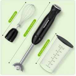 Bonsenkitchen Immersion 3-In-1 Handheld 12-Speed Stick Blender With Turbo Mode, Egg Whisk And 24oz Beaker For Soups, Smoothies, Sauce -Kitchen Appliances GUEST 685de6e7 d2ce 44a4 b816 ba1bf9411d30