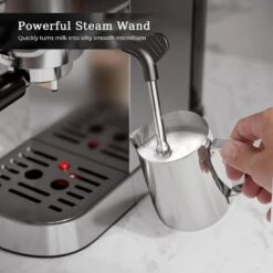 Kismile Espresso Machine, 20 Bar Espresso Maker With Milk Frother Steam Wand & 40oz Removable Water Tank, Stainless Steel -Kitchen Appliances GUEST 6995af68 08cb 48fc b0b7 49a139734948