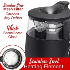 Brentwood 1,100-Watt 1.7-L Cordless Digital Glass Electric Kettle With Tea Infuser -Kitchen Appliances GUEST 69c0cff9 6164 49b5 866d 55aa6972b315