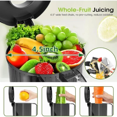 Teendow Juicer Machines, Cold Press Juicer For Whole Fruit And Vegetable, Masticating Juicers, High Juice Yield, Juice Extractor Machine 3 Teendow Juicer Machines, Cold Press Juicer For Whole Fruit And Vegetable, Masticating Juicers, High Juice Yield, Juice Extractor Machine - Image 3