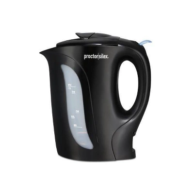 Proctor Silex 1 Liter Kettle Black K2071G: Electric Water & Tea Kettle, 1000W, Plastic Handle & Lid, Hand Wash, 1-Year Warranty 8 Proctor Silex 1 Liter Kettle Black K2071G: Electric Water & Tea Kettle, 1000W, Plastic Handle & Lid, Hand Wash, 1-Year Warranty - Image 8
