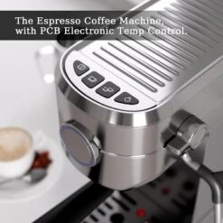 Kismile Espresso Machine, 20 Bar Espresso Maker With Milk Frother Steam Wand & 40oz Removable Water Tank, Stainless Steel -Kitchen Appliances GUEST 6b121840 5261 4586 9f61 2048fef2c932