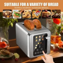 WHALL ULTRA 2 Slice Toaster, Touchsreen Toaster 2 Slice, Stainless Steel Toaster, Bread Toaster, Bagel Toaster With Wide Slot -Kitchen Appliances GUEST 6bac29e5 2f32 4351 a91e 679b1fe691d3