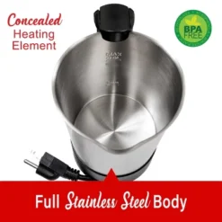 Brentwood 20 Ounce Stainless Steel Electric Travel Kettle -Kitchen Appliances GUEST 6bf847eb 216b 44a2 a6a4 f4b2660fba20
