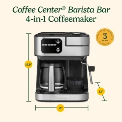 Cuisinart Coffee Center 12 Cup 4-in-1 Combination Espresso And Coffeemaker Stainless Steel -Kitchen Appliances GUEST 6c6232d3 1ace 4ecb a65d ca923c788887