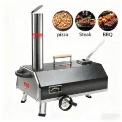 CuisinSmart Pizza Oven Portable 12" Outdoor Wood Fired Pizza Oven With Built-in Thermometer Stainless Steel Pizza Stove For Outside Camping Picnics -Kitchen Appliances GUEST 6c75bf35 bb1c 4ffb 8329 d723d0ab3d9a