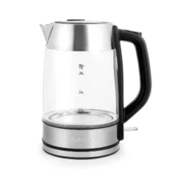 Aroma 1.7L Glass Electric Kettle: Stainless Steel Lid, Automatic Shut-Off, Ergonomic Handle, 1500W, Clear -Kitchen Appliances GUEST 6ca45ec1 def0 4baf 8516 34976477fae4