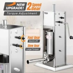 ROVSUN 15LBS/7L Manual Sausage Stuffer With Two Speed & 5 Stuffing Tubes For Commercial And Home -Kitchen Appliances GUEST 6ce47d2f 124f 4e88 8dae 32c8159a8215