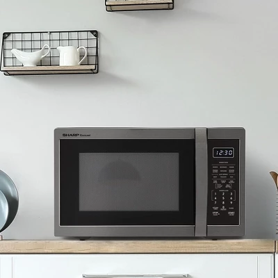 Sharp SMC1452CH 1.4 Cu. Ft. Black Stainless Countertop Microwave 6 Sharp SMC1452CH 1.4 Cu. Ft. Black Stainless Countertop Microwave - Image 6